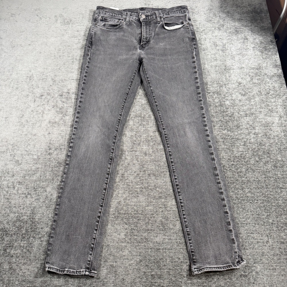 Levis Premium 511 Slim Fit Jeans Mens Size 33x34 Faded‎ Black Denim 04511-4609